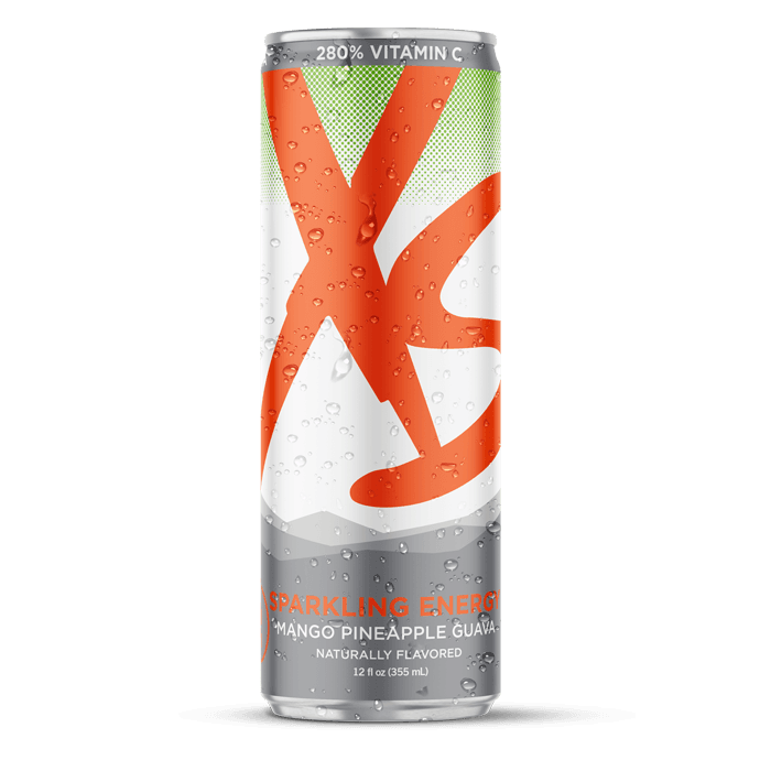 XS Sparkling Juiced Energy: Mango Pineapple Guava